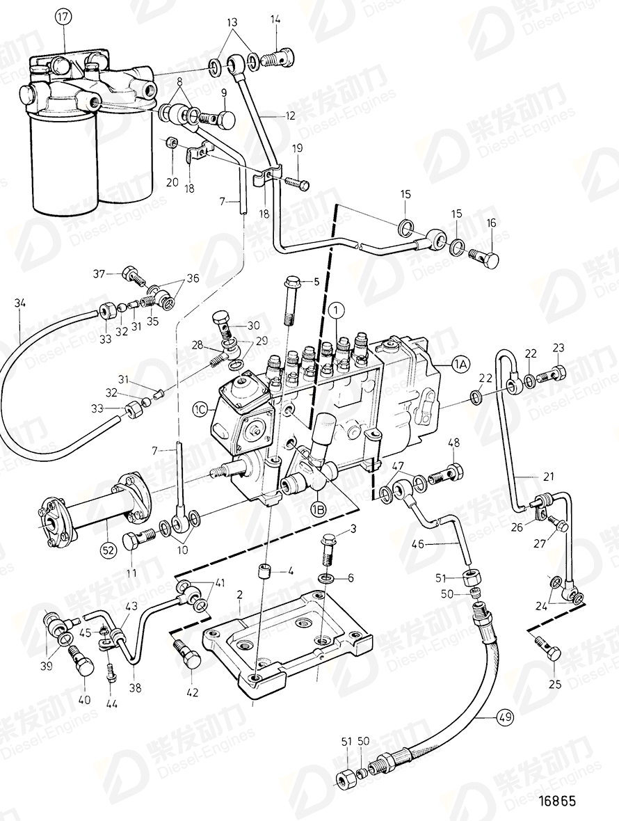 volvo penta Oil return pipe 865274 Drawing volvo penta Oil return pipe 865274 Drawing